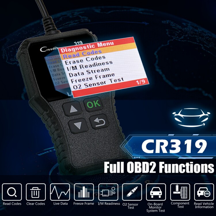 CnLaunch Creader CR319 オンボード モニター テスト