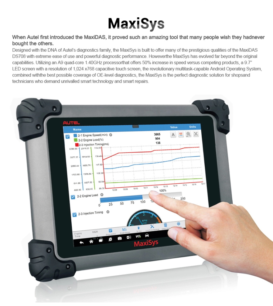 Autel MaxiSys Pros/908P タッチスクリーン付き