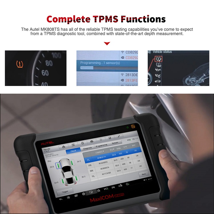 Autel MK808 完全な TPMS 機能ツール